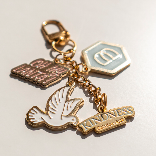 Gold Charm Keychain